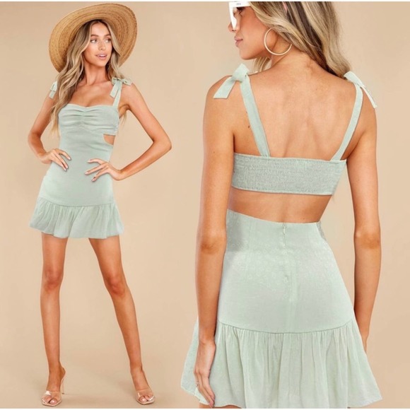 Blossom Boutique Dresses & Skirts - 1 LEFT! Self Tie Sleeveless Cut Out Tiered Mini Women’s Cute Dress